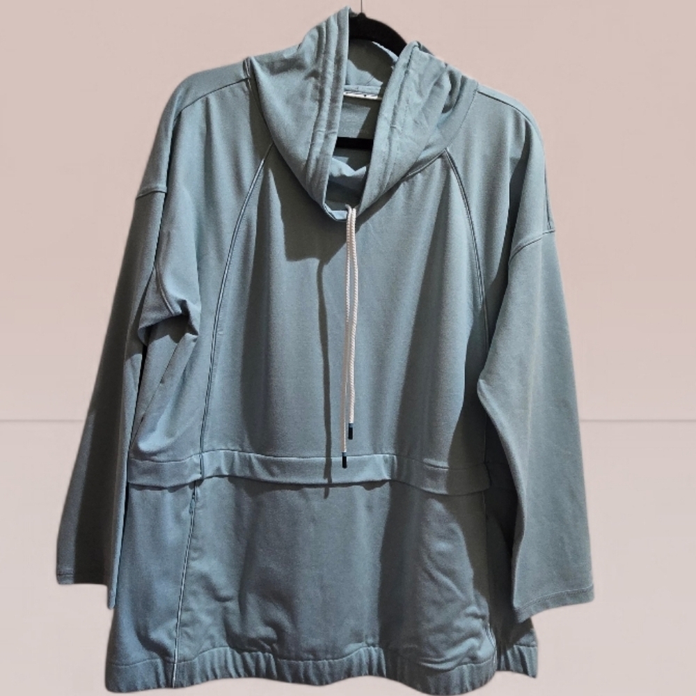 Talbots Women's Blue Hooded Pullover Jacket
